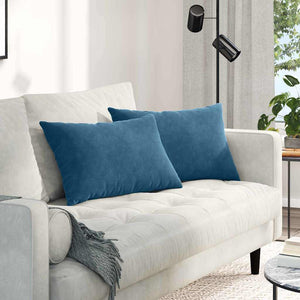 Sofakissen 2er Set Blau Cord 60x40 cm