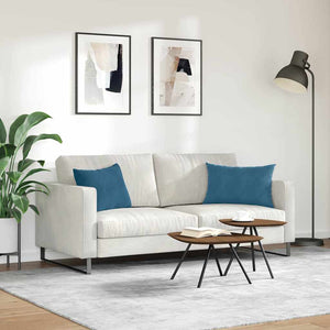 Sofakissen 2er Set Blau Cord 60x40 cm