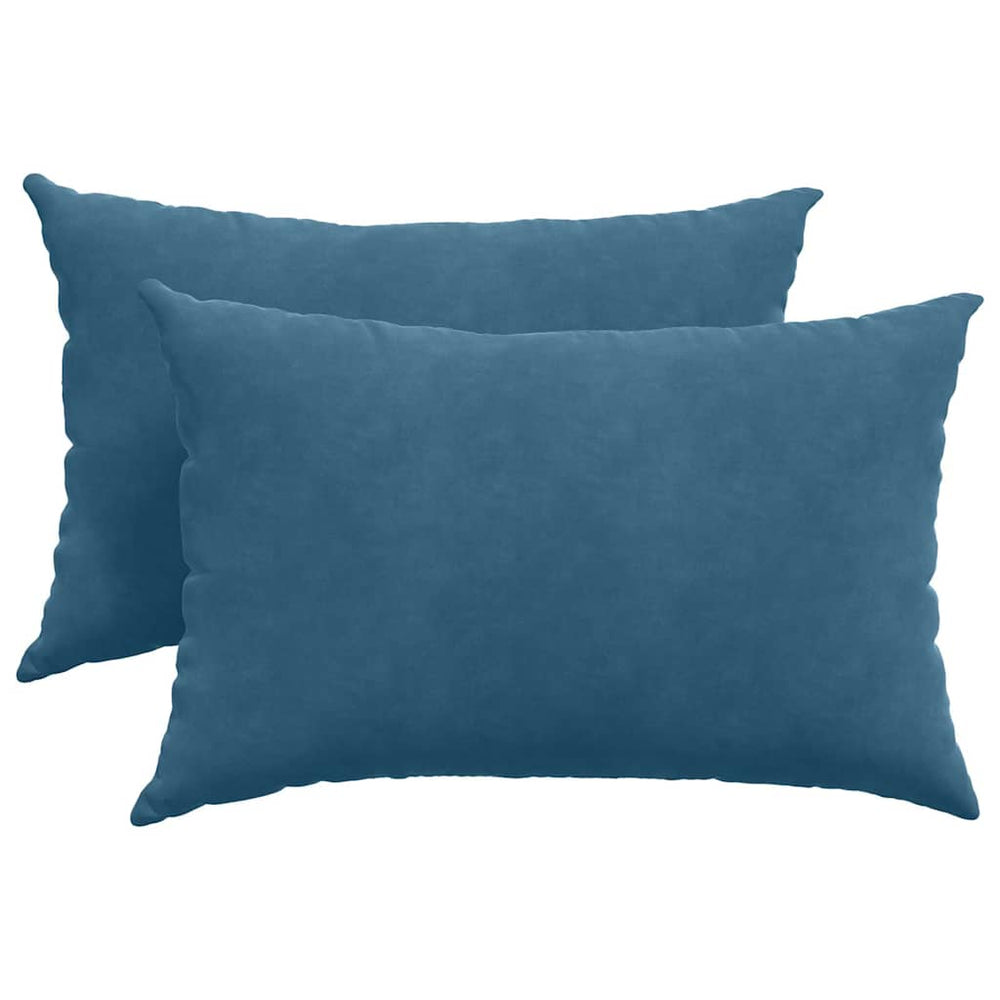 Sofakissen 2er Set Blau Cord 60x40 cm