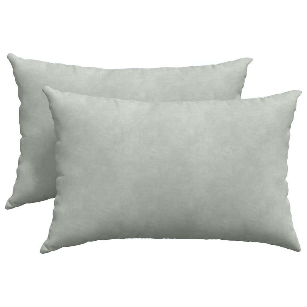 vidaXL Coussins de canapé 2 pcs Gris clair 60x40 cm Tissu côtelé
