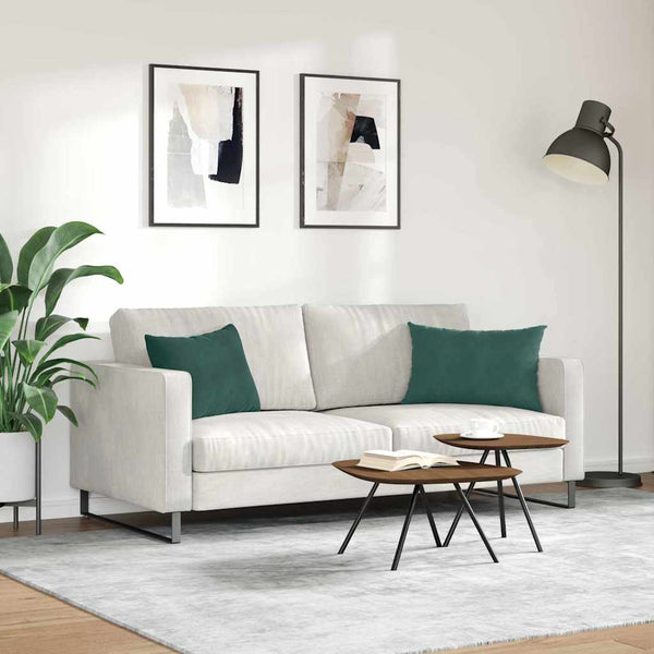 Sofakissen 2er Set Dunkelgrün Cord 60x40