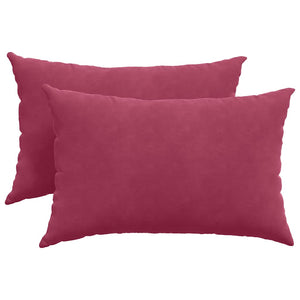 Weinrote Cord Sofakissen 60x40cm - 2er Set