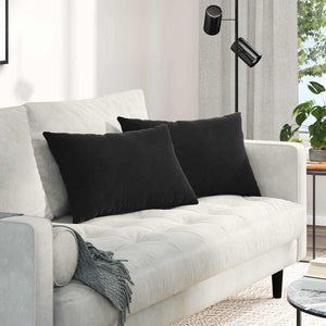 Sofakissen 2er Set Schwarz Cord 60x40 cm