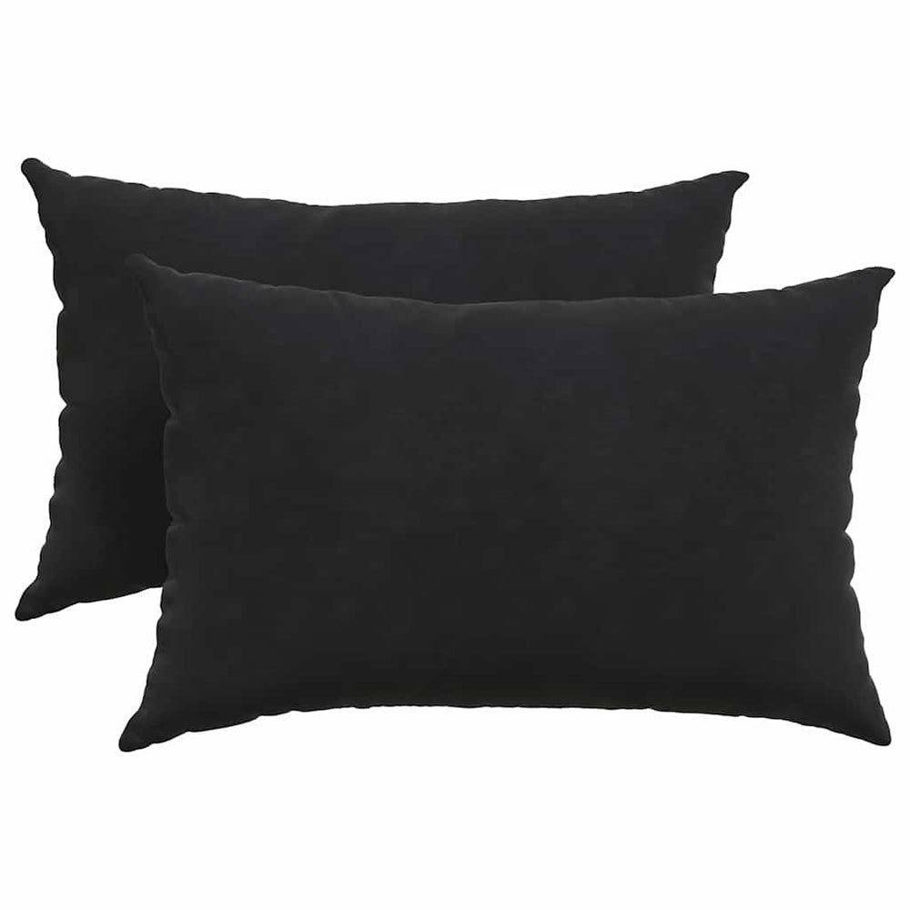 Sofakissen 2er Set Schwarz Cord 60x40 cm