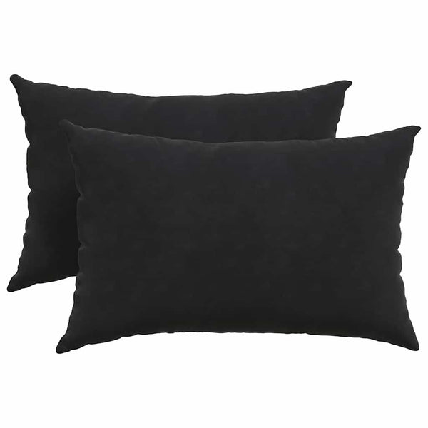 Sofakissen 2er Set Schwarz Cord 60x40 cm