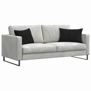 Sofakissen 2er Set Schwarz Cord 60x40 cm