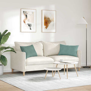 2er Set Sofakissen Cord Meergrün 60x40 cm