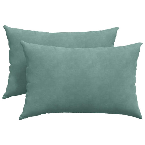 2er Set Sofakissen Cord Meergrün 60x40 cm