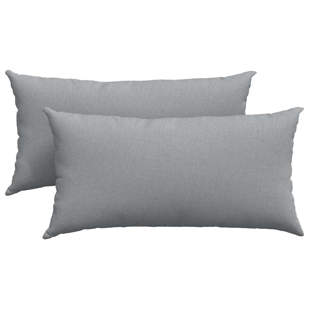 Sofakissen 2er Set Hellgrau 80x40 cm