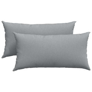 Sofakissen 2er Set Hellgrau 80x40 cm