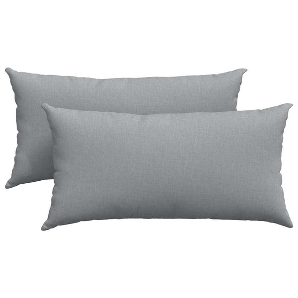 Sofakissen 2er Set Hellgrau 80x40 cm