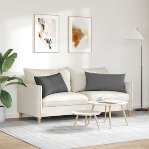 Sofakissen 2er Set Dunkelgrau 80x40 cm
