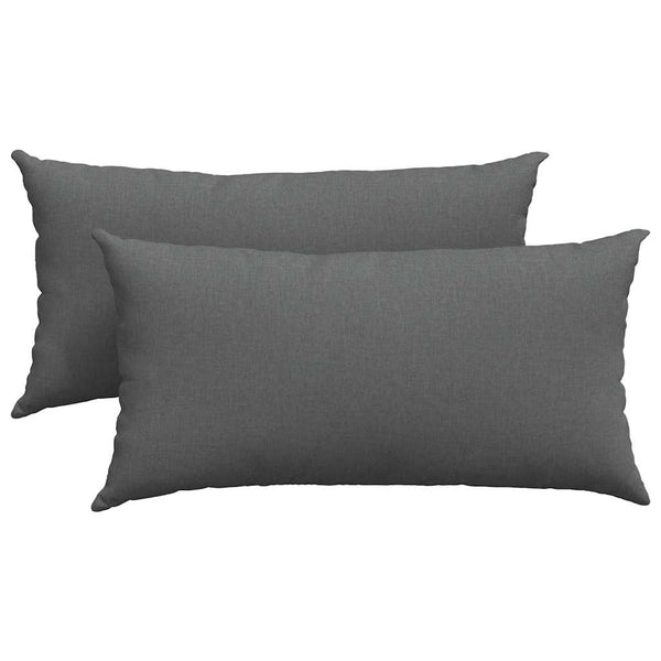 Sofakissen 2er Set Dunkelgrau 80x40 cm