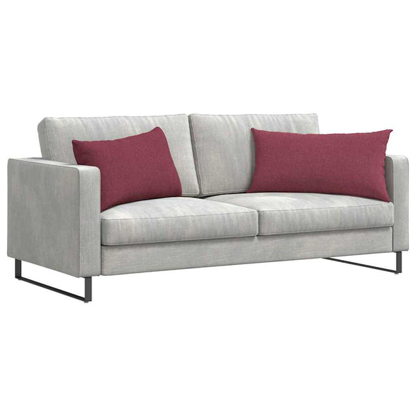 Weinrote Sofakissen, 80x40 cm, 2er-Set