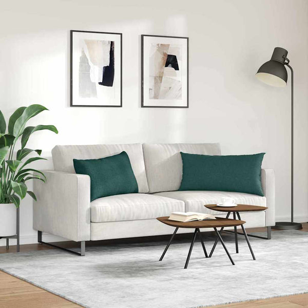 Sofakissen 2er Set Dunkelgrün 80x40 cm