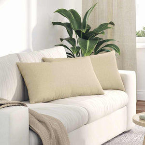 Sofakissen 2er-Set Creme 80x40 cm