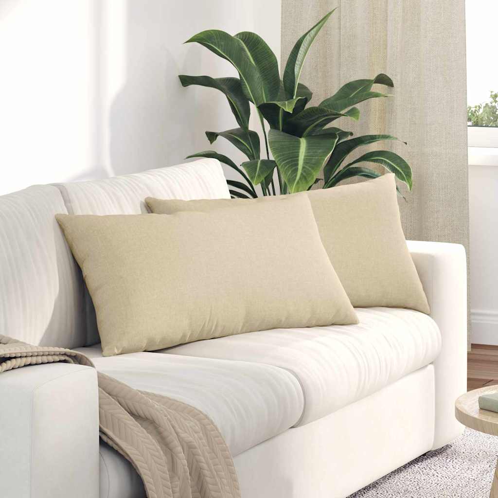 Sofakissen 2er-Set Creme 80x40 cm
