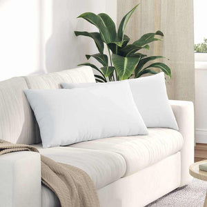 Sofakissen 2er-Set Weiß 80x40 cm