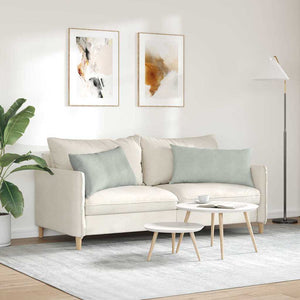 Sofakissen 2er Set Hellgrau Cord 80x40 cm