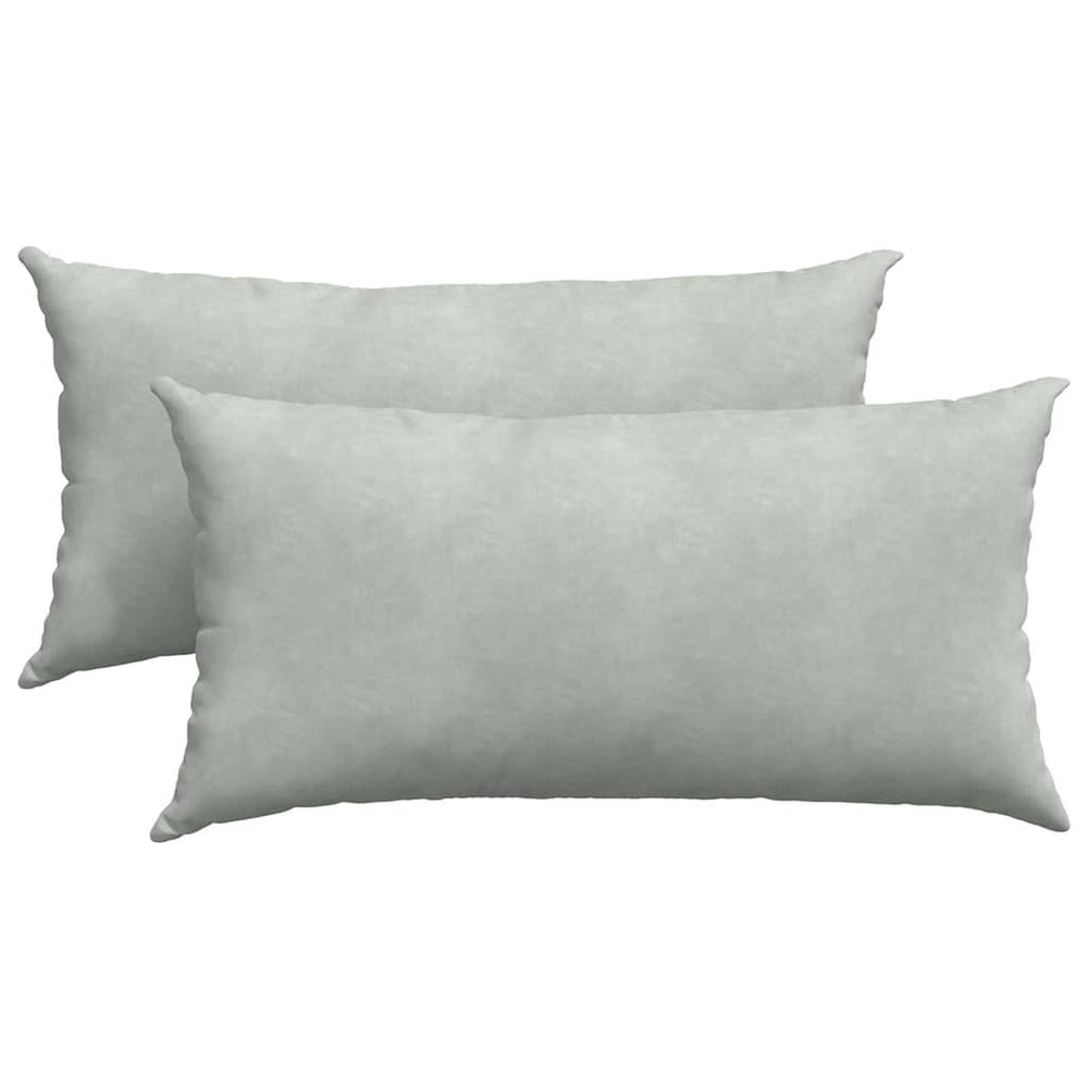 Sofakissen 2er Set Hellgrau Cord 80x40 cm