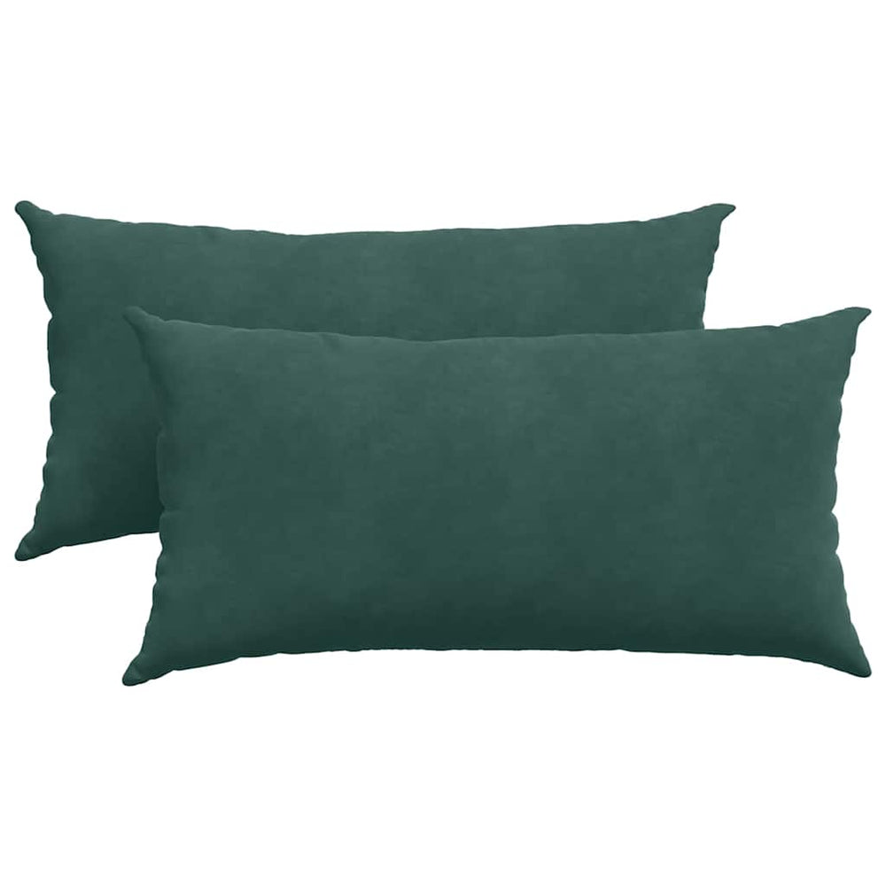 Sofakissen 2er Set Dunkelgrün Cord 80x40 cm