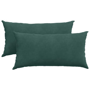 Sofakissen 2er Set Dunkelgrün Cord 80x40 cm