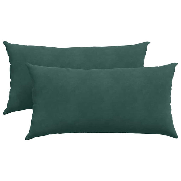Sofakissen 2er Set Dunkelgrün Cord 80x40 cm