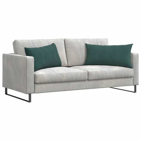 Sofakissen 2er Set Dunkelgrün Cord 80x40 cm