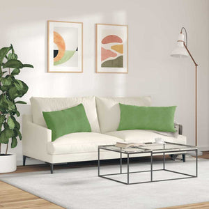 vidaXL Coussins de canapé 2 pcs Vert clair 80 x 40 cm Tissu côtelé