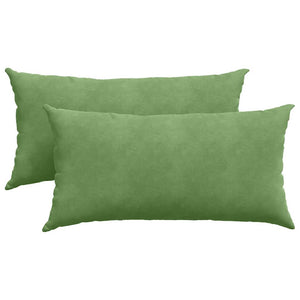 vidaXL Coussins de canapé 2 pcs Vert clair 80 x 40 cm Tissu côtelé