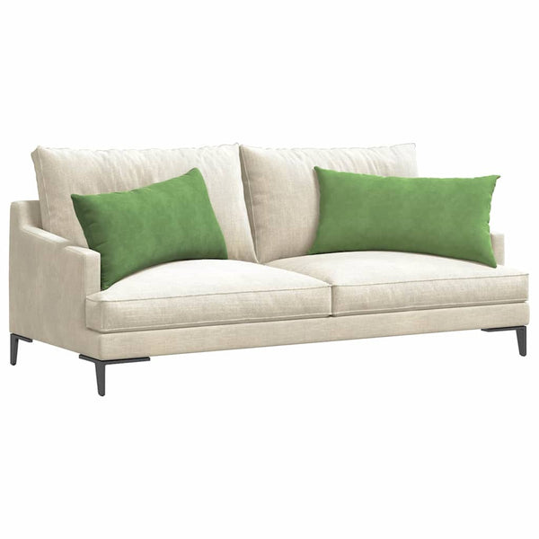 vidaXL Coussins de canapé 2 pcs Vert clair 80 x 40 cm Tissu côtelé