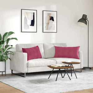 Sofakissen 2er Set Weinrot Cord 80x40 cm