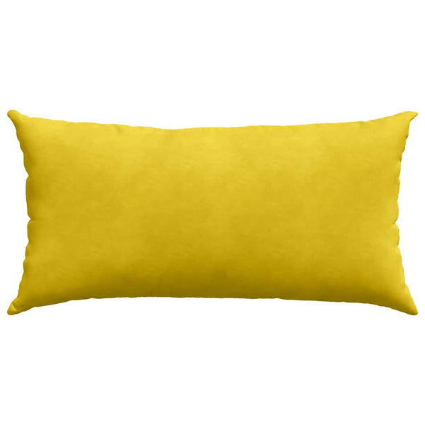 Gelbe Cord Sofakissen 80x40cm, 2er Set