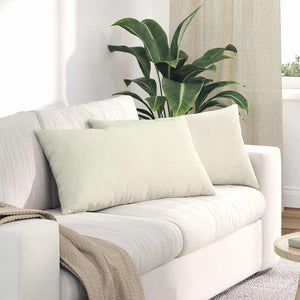 Sofakissen 2er Set Creme Cord 80x40 cm