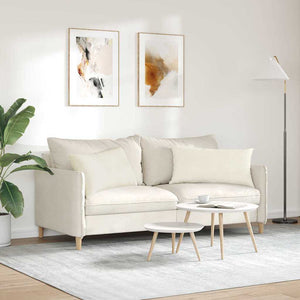 Sofakissen 2er Set Creme Cord 80x40 cm