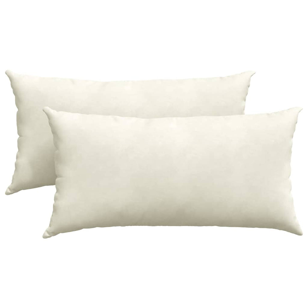 Sofakissen 2er Set Creme Cord 80x40 cm