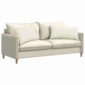 Sofakissen 2er Set Creme Cord 80x40 cm