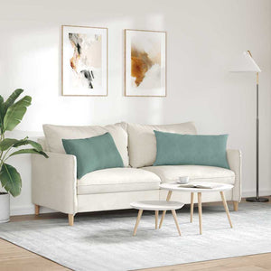 2er-Set Sofakissen Cord Meergrün 80x40 cm
