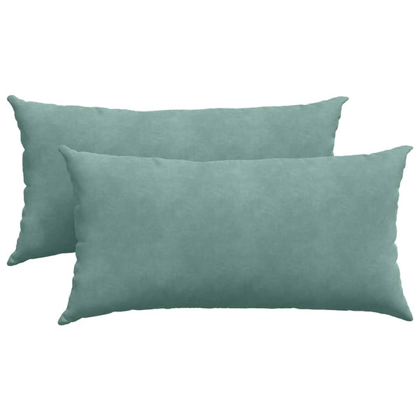 2er-Set Sofakissen Cord Meergrün 80x40 cm