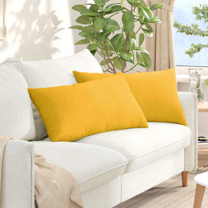Sofakissen Gelb Cord 80x40cm 2er-Set