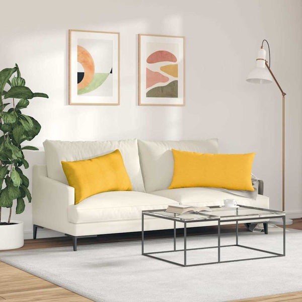 Sofakissen Gelb Cord 80x40cm 2er-Set