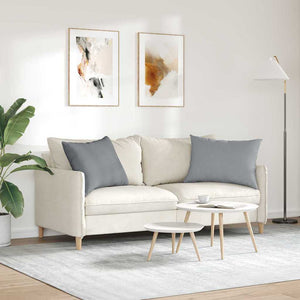 vidaXL Coussins de canapé 2 pcs Gris clair 70 x 50 cm Tissu