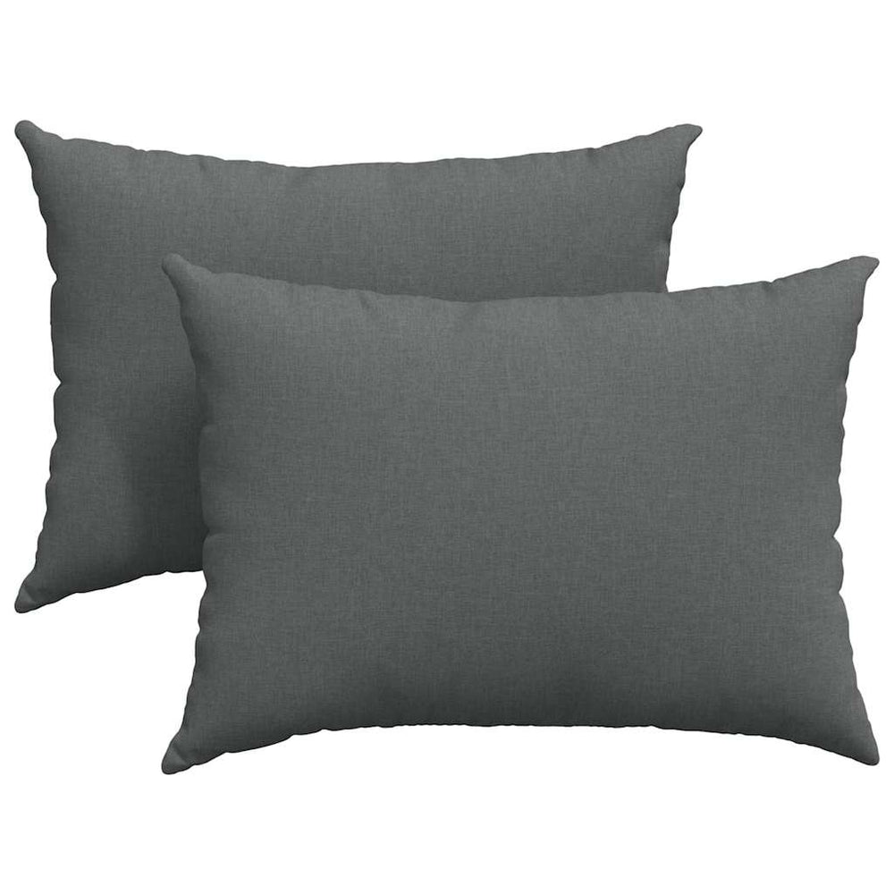 vidaXL Coussins de canapé 2 pcs Gris foncé 70 x 50 cm Tissu