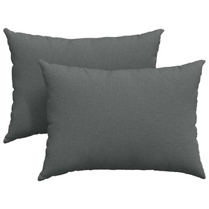vidaXL Coussins de canapé 2 pcs Gris foncé 70 x 50 cm Tissu