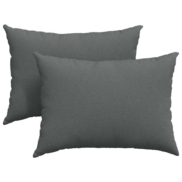 vidaXL Coussins de canapé 2 pcs Gris foncé 70 x 50 cm Tissu