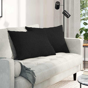 Sofakissen 2er Set Schwarz 70x50 cm