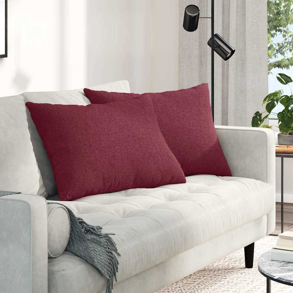 Sofakissen 2er Set Weinrot 70x50 cm