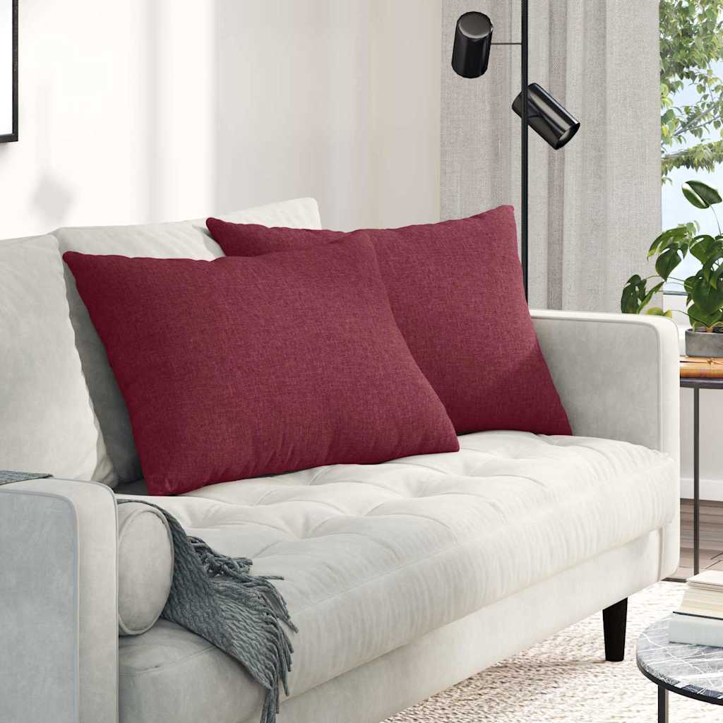 Sofakissen 2er Set Weinrot 70x50 cm