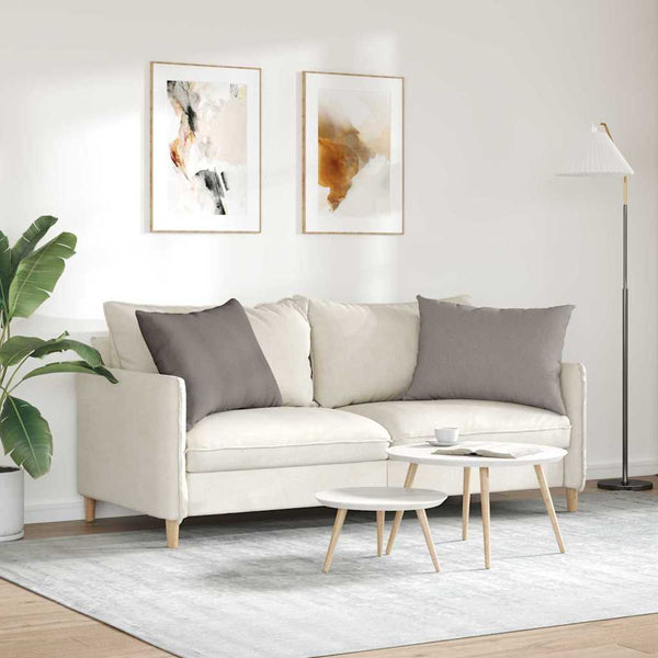 Sofakissen 2er Set Taupe 70x50 cm