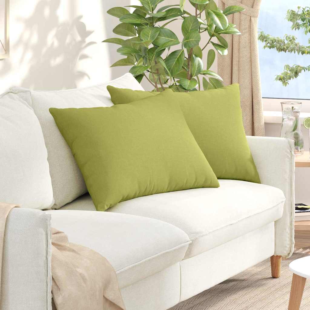 vidaXL Coussins de canapé 2 pcs Vert clair 70 x 50 cm Tissu